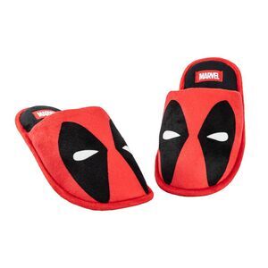 Deadpool Mens Mule Slippers / Red/Black